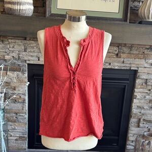 Dylan Coral Sleeveless Tank Top